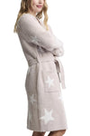 Barefoot Dreams CozyChic Starry Night Robe in Stone-Pearl