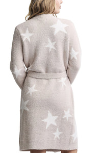 Barefoot Dreams CozyChic Starry Night Robe in Stone-Pearl