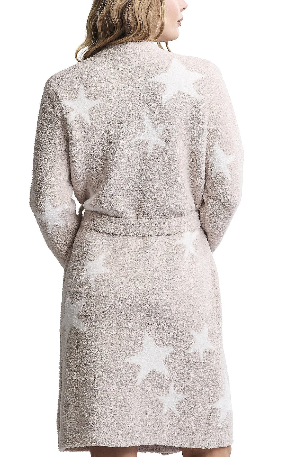 Barefoot Dreams CozyChic Starry Night Robe in Stone-Pearl