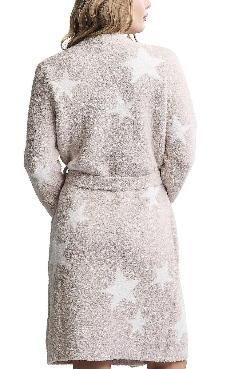 Barefoot Dreams CozyChic Starry Night Robe in Stone-Pearl