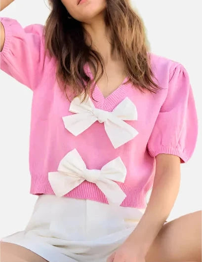 Stoney Bow Front Sweater Top