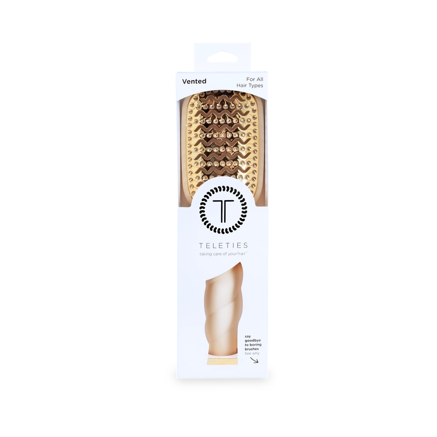TELETIES Vented Hair Brush in Tan