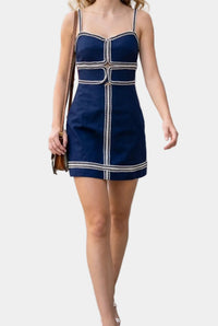 Peyton Trim Tape Mini Dress