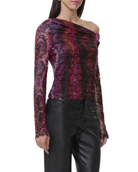 AFRM Barry Silken Lace Top in Ombre Snake