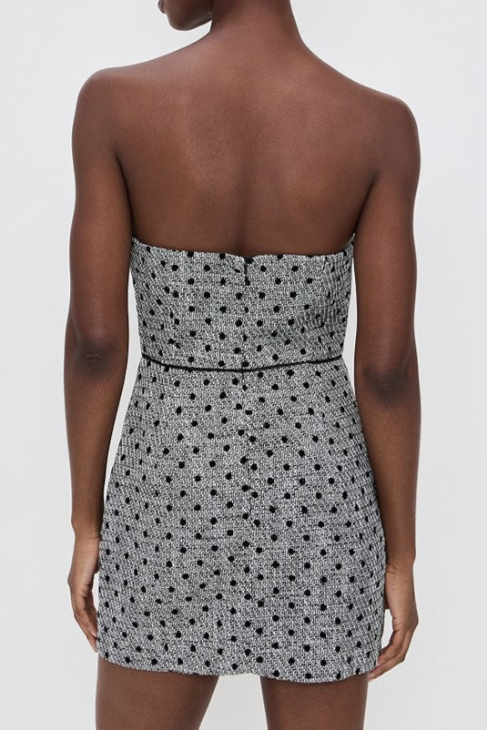 Amanda Uprichard Puzzle Strapless Mini Dress