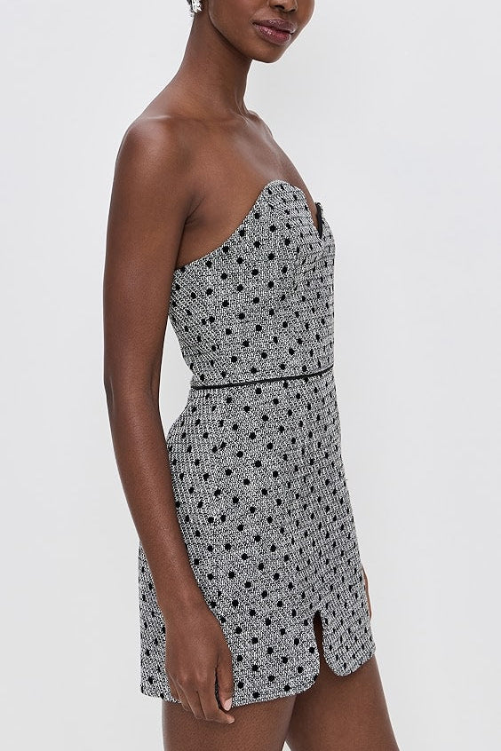 Amanda Uprichard Puzzle Strapless Mini Dress