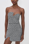 Amanda Uprichard Puzzle Strapless Mini Dress
