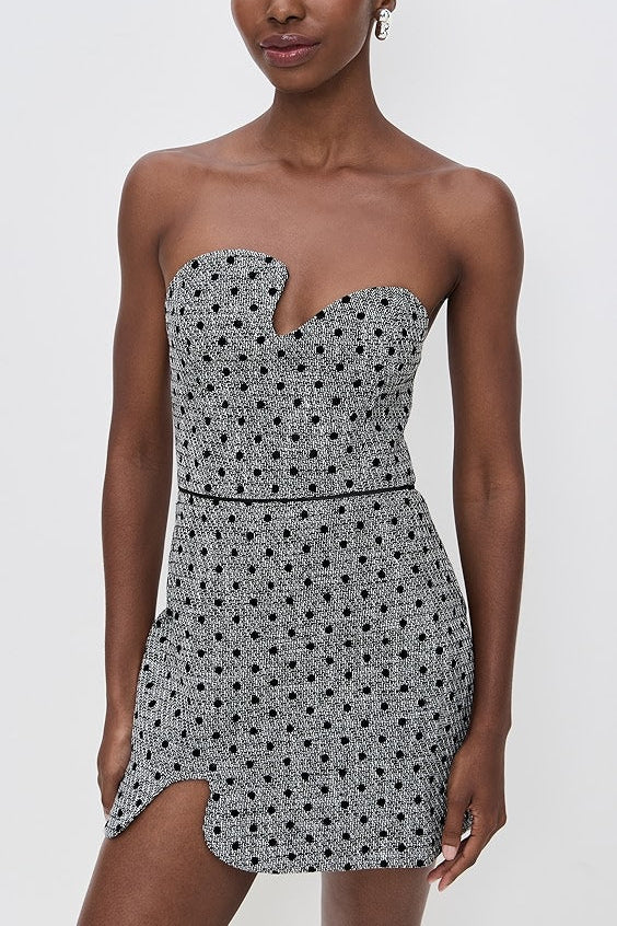 Amanda Uprichard Puzzle Strapless Mini Dress
