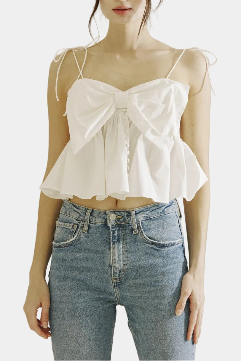 Reece Peplum Bow Top