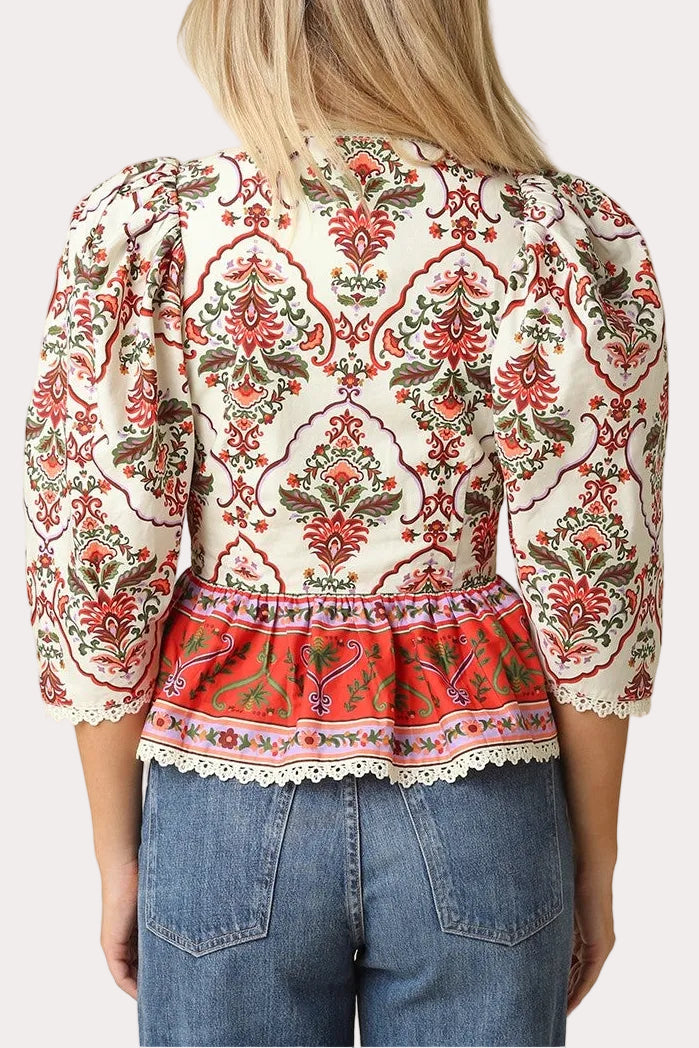 Eloise Floral Peplum Blouse