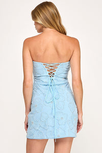 Gigi Floral Embellished Mini Dress