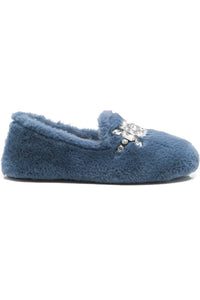 Free People Slumber Party Loafer Slipper in Dark Azure