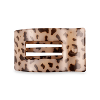 TELETIES Blonde Tortoise Medium Flat Rectangle Hair Clip
