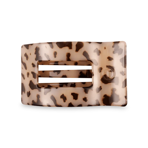 TELETIES Blonde Tortoise Medium Flat Rectangle Hair Clip