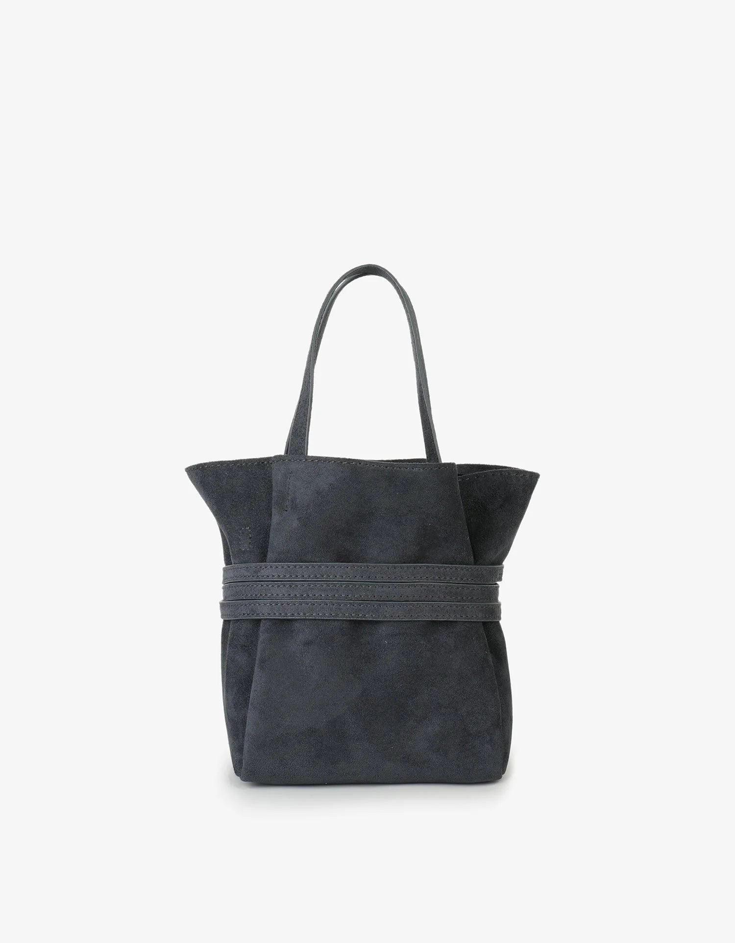REMI/REID Blythe Mini Faux Suede Bag in Slate