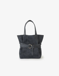REMI/REID Blythe Mini Faux Suede Bag in Slate