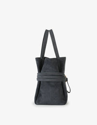 REMI/REID Blythe Mini Faux Suede Bag in Slate