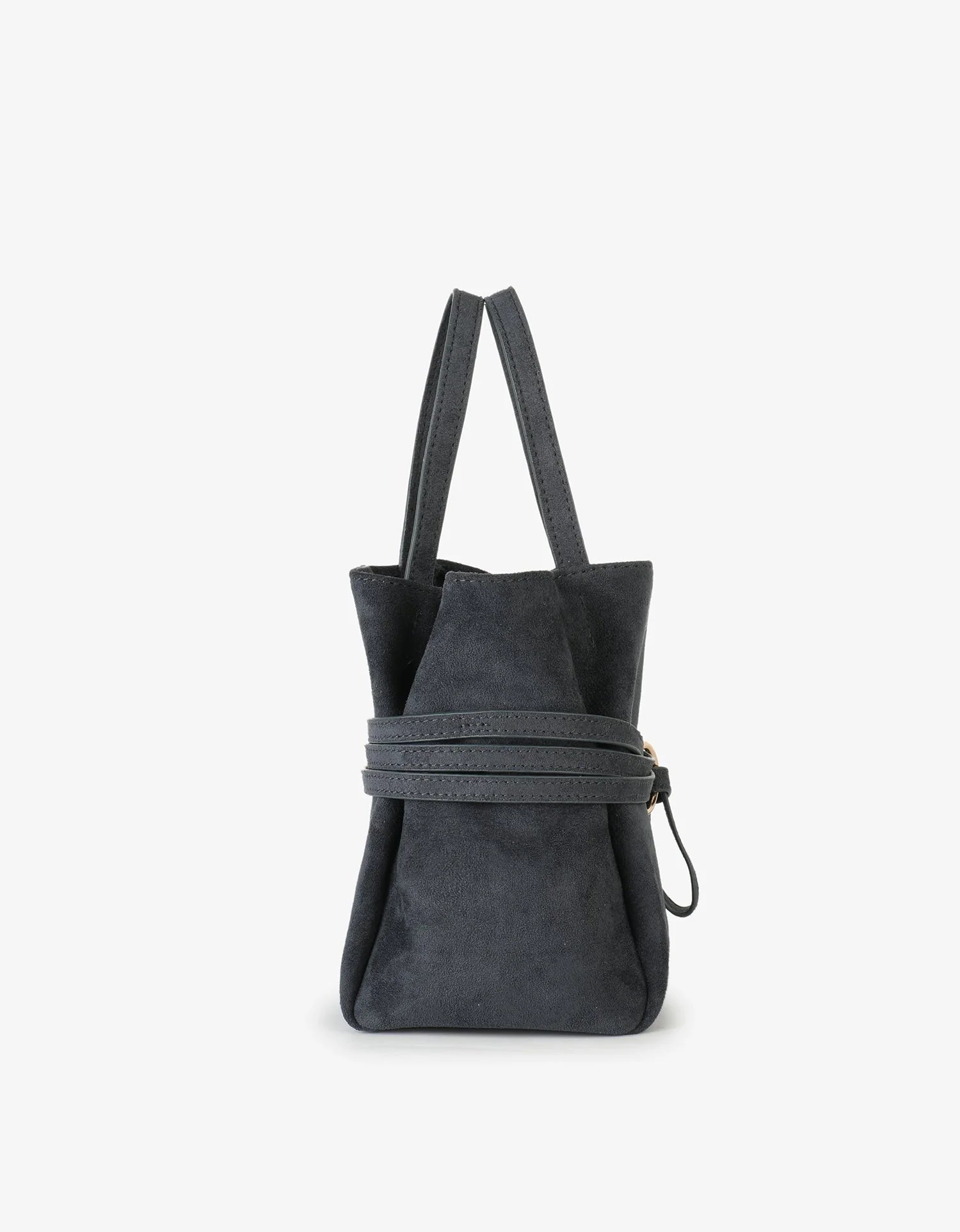 REMI/REID Blythe Mini Faux Suede Bag in Slate