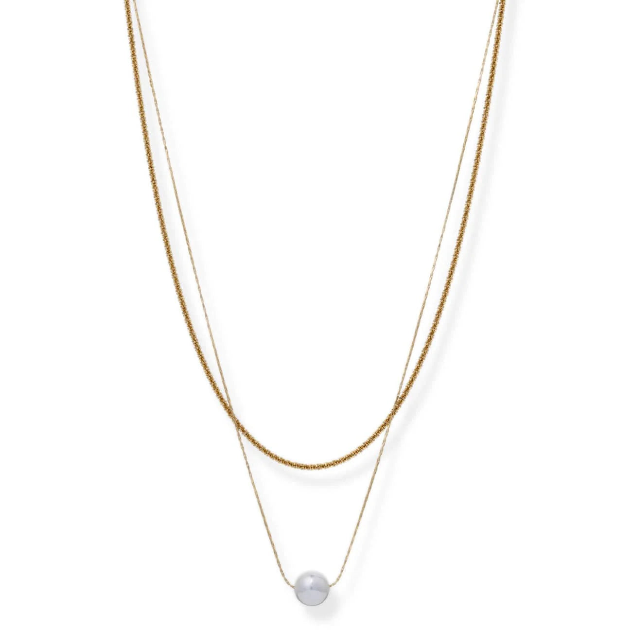 BRACHA Marlowe 2 in 1 Dainty Pearl Necklace