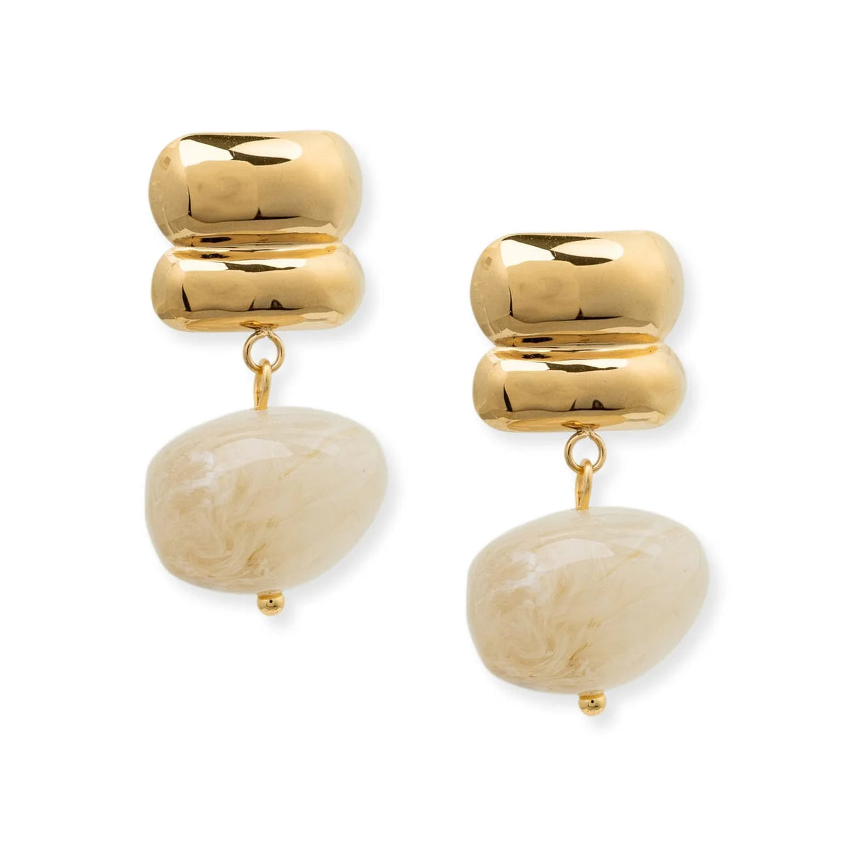 BRACHA Lume Drop Earrings in Beige
