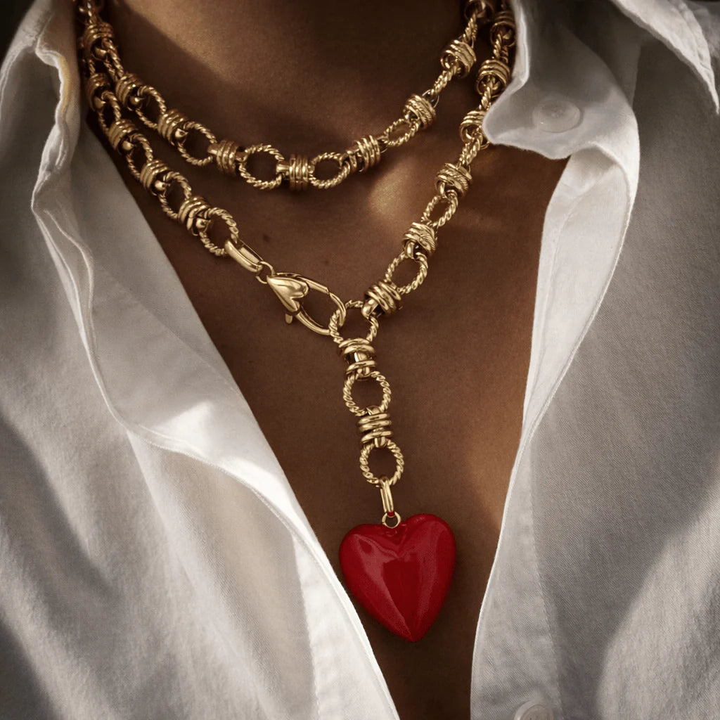 BRACHA Rowan Heart Lariat Necklace