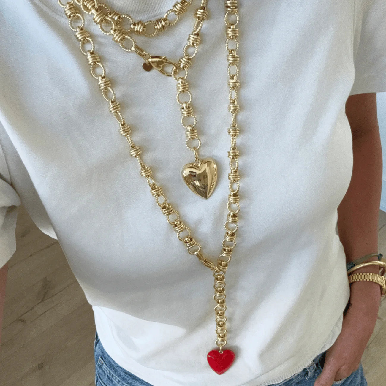 BRACHA Rowan Heart Lariat Necklace