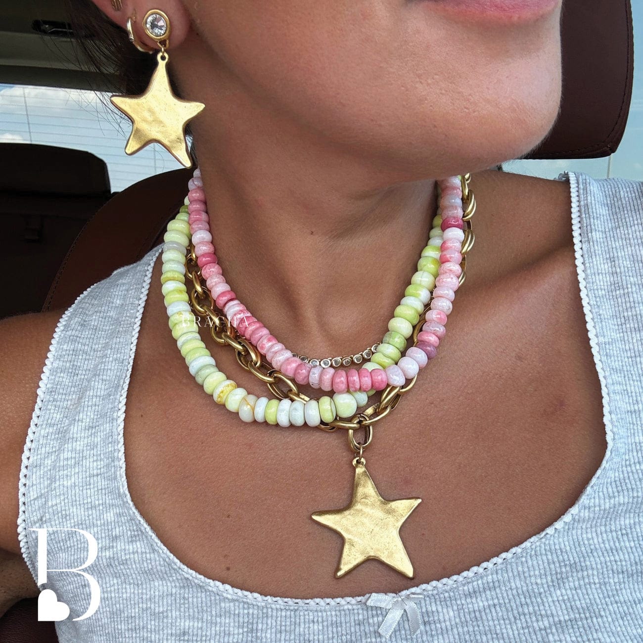 BRACHA Star Shine Necklace in Gold