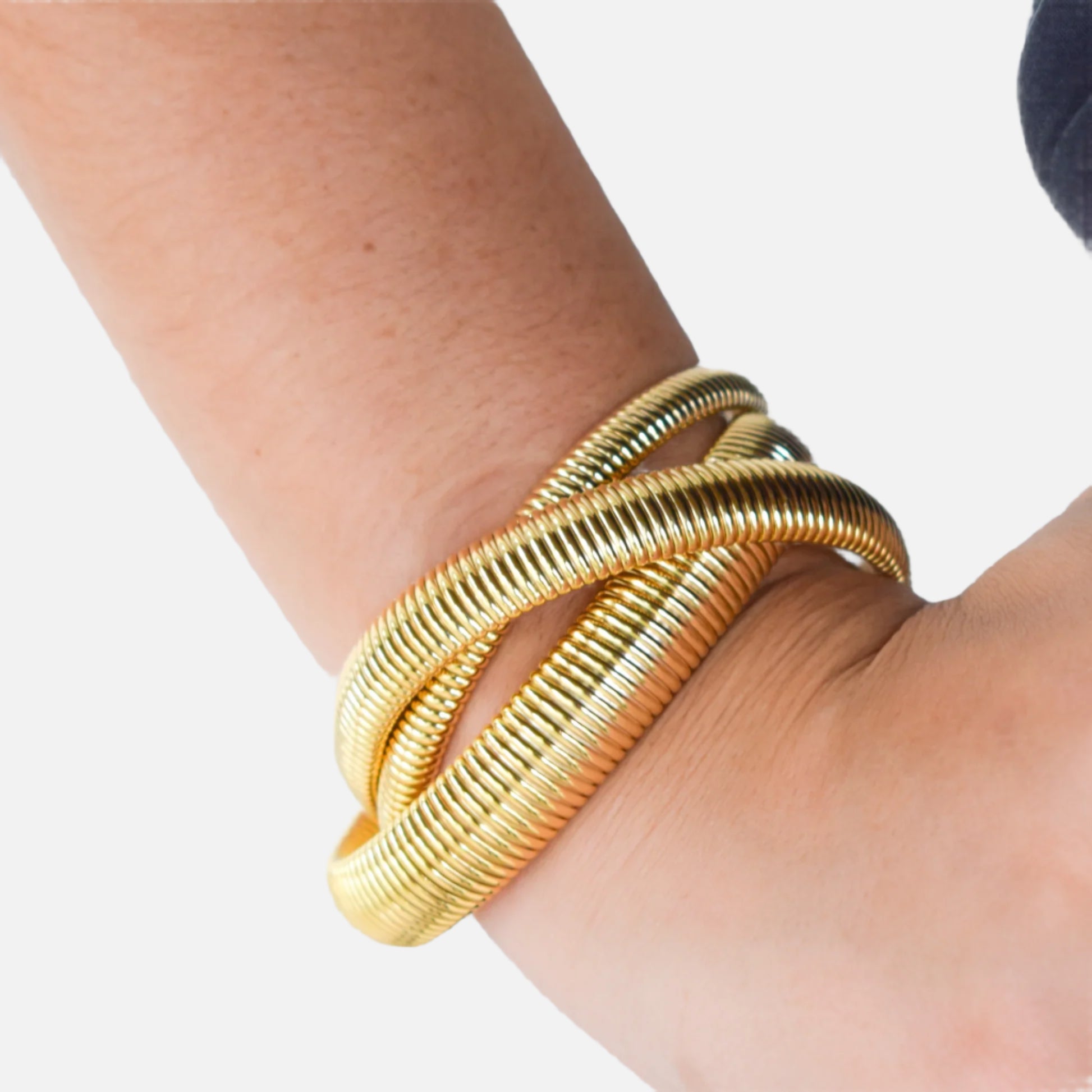 Janis Savitt Large Triple Cobra Bracelet