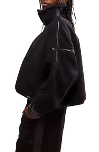 FP Movement Mountain High Shine Half Zip Fleece in Black Combo