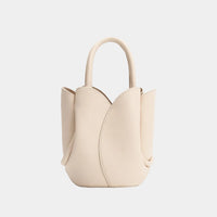 Melie Bianco Tulip Mini Top Handle Bag in Bone