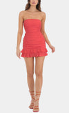 Orbella Crepe Ruched Mini Dress