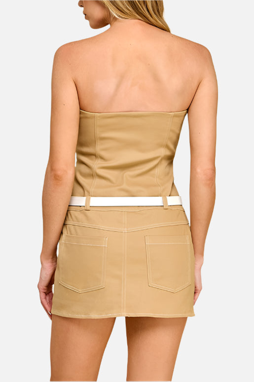 Ember Belted Tube Mini Dress