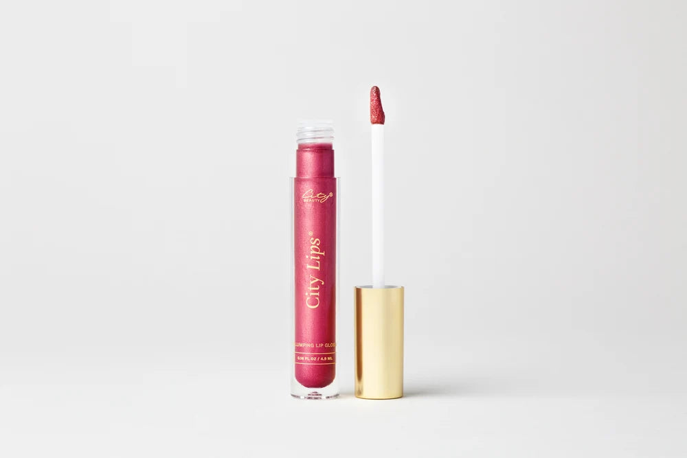 City Lips Plumping Lip Gloss in Raspberry