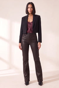 Pistola Evie High Rise Slim Boot Pants in Coated Mocha