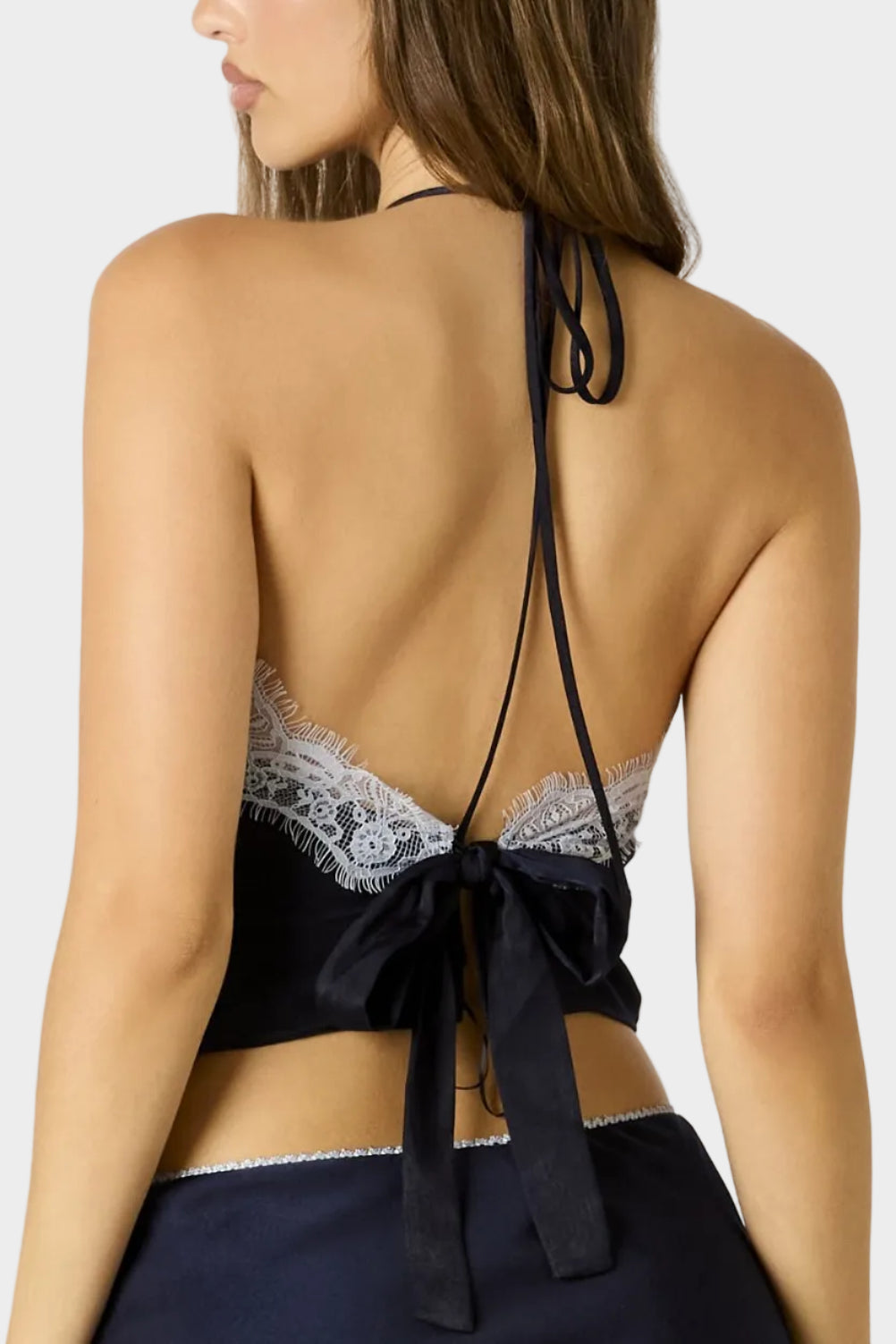 Darcy Lace Trim Halter Top