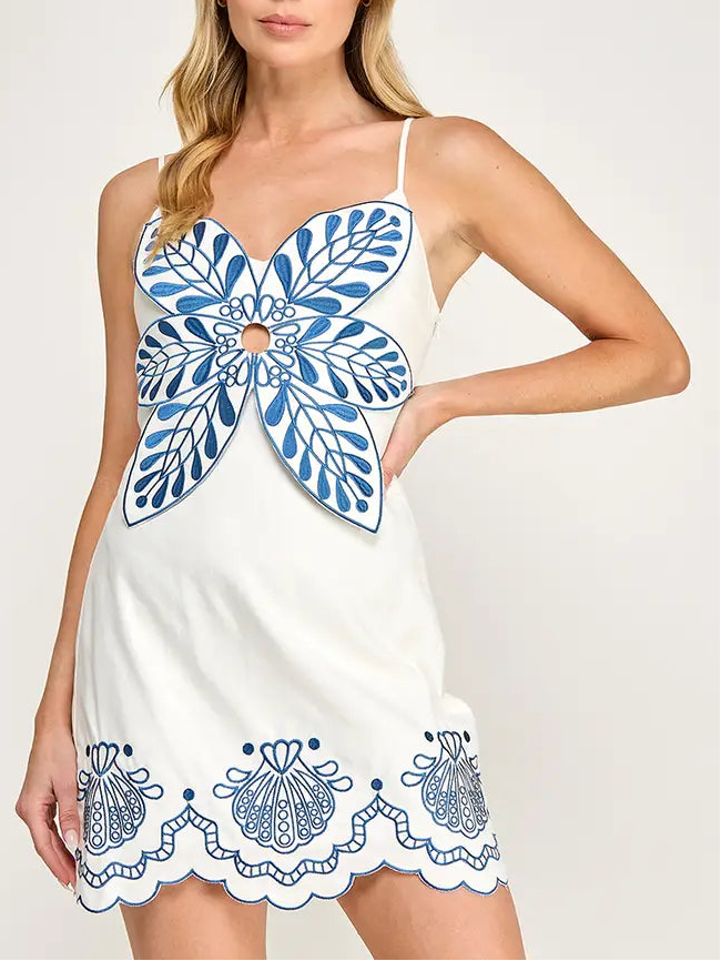 Penelope Mini Dress in Navy