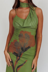 Layla Scarfed Floral Maxi Dress