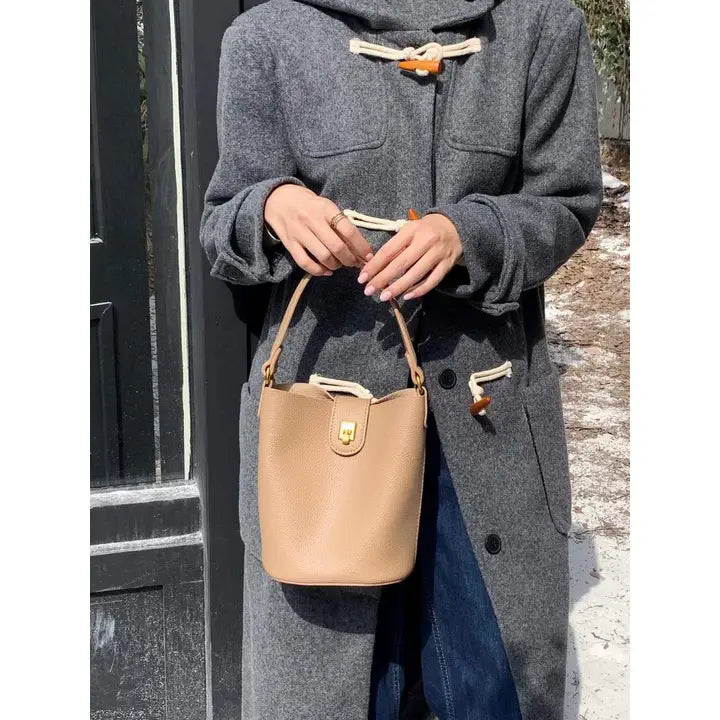 Ava Top Handle Crossbody Bag in Beige