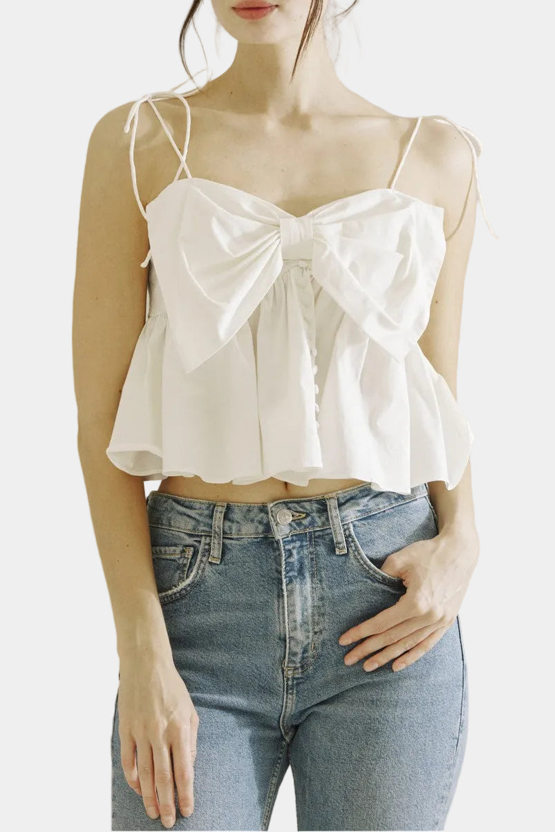 Reece Peplum Bow Top