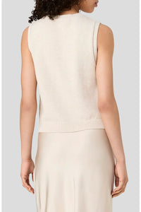French Connection Mozart Sleeveless Pointelle Border Top