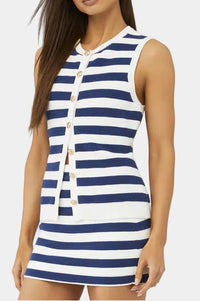 Show Me Your Mumu Devin Tank in Navy Stripe Delight