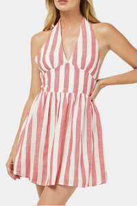 Jenna Linen Striped Mini Dress