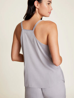 Barefoot Dreams Washed Satin Tank & Pant SET in Feather & Dove Gray