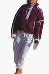 FP Movement Mountain High Half Zip Fleece in Black Cherry Combo