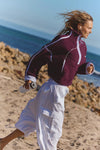 FP Movement Mountain High Half Zip Fleece in Black Cherry Combo