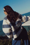 FP Movement Hit The Slopes Printed Fleece Jacket in Rugby Stripes