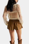 Free People Paradise Found Suede Skort