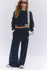 FP Movement Chalet All Day Velour Layer in Midnight Navy