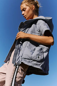 FP Movement Happy Trails Poncho in Blue Grey