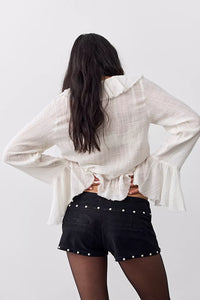 Free People Low Rider Studded Wrap Skort